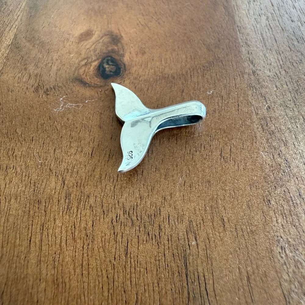 Sterling Silver Whale, Dolphin, Mermaid Tail Pendant